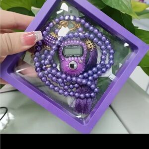 Purple Prayer Beads with Tally Counter